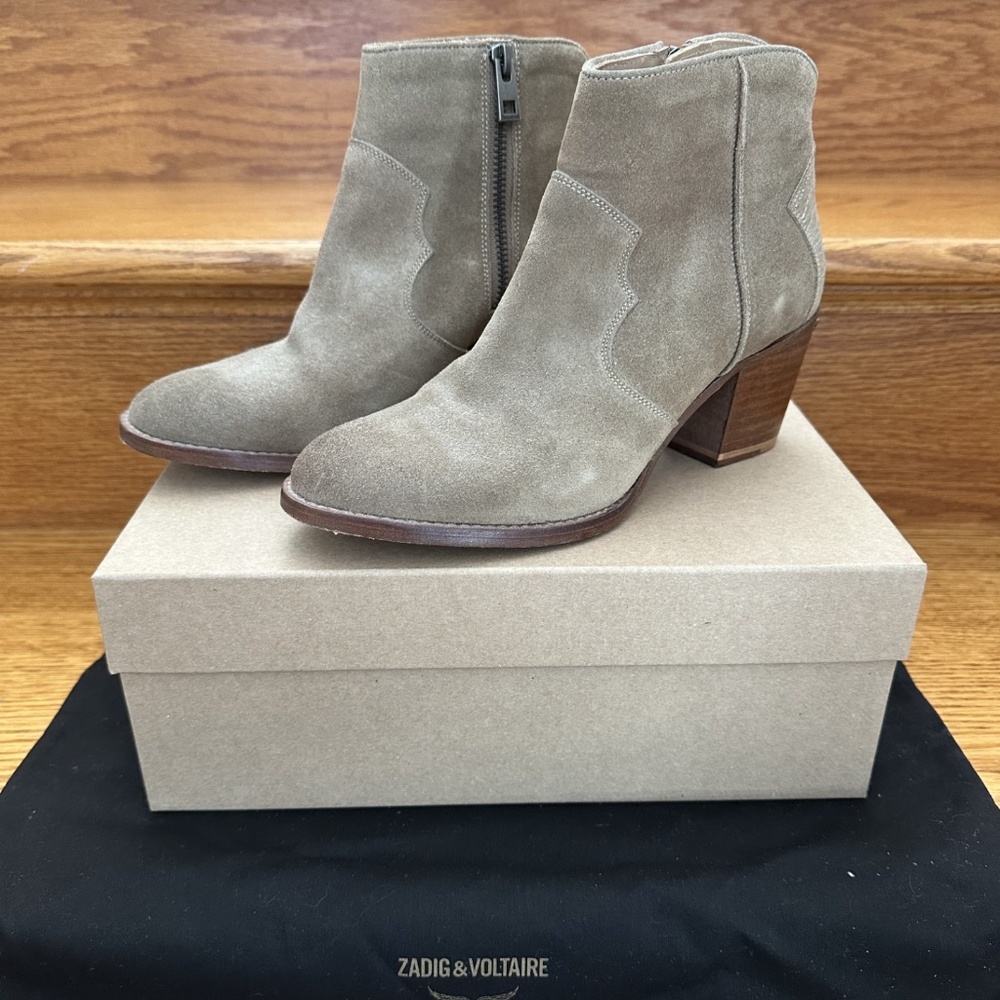 Zadig & Voltaire - Molly Suede Boots Taupe